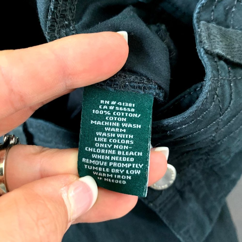 Lauren Ralph Lauren Seamed Black Chino Pants #4566 - Picture 7 of 7